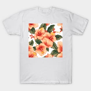 Hibiscus Flowers Pattern 3 T-Shirt